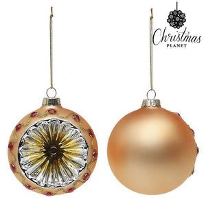 Bolas de Navidad Christmas Planet 1730 8 cm (2 uds) Cristal Dorado