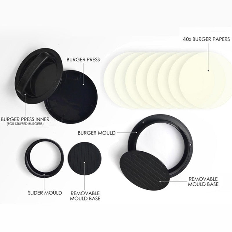Kitchen Round Shape burger Press Food-Grade ABS Hamburger Meat Press Beef Grill Hamburger Press Patty Maker Mold Mould Tool