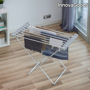 Tendedero Eléctrico Plegable InnovaGoods 120W Gris (8 Barras)